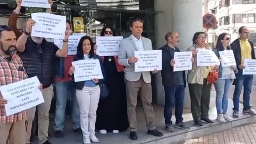 Los empleados la Junta en Zamora apoyan a sus compañeros de Salamanca