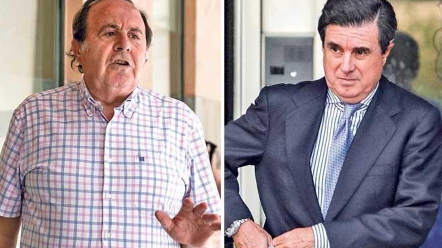 El exsecretario general del PP de Balears José María Rodríguez, y el expresident del Govern Jaume Matas.
