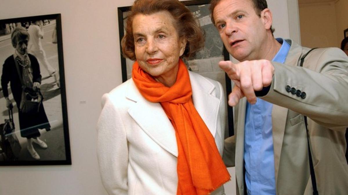 François Banier y Liliane Bettencourt, en el 2004.