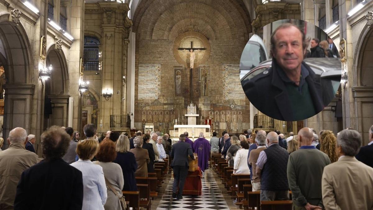 Asistentes al funeral de Alejandro Sierra (en el círculo), este martes en San José.