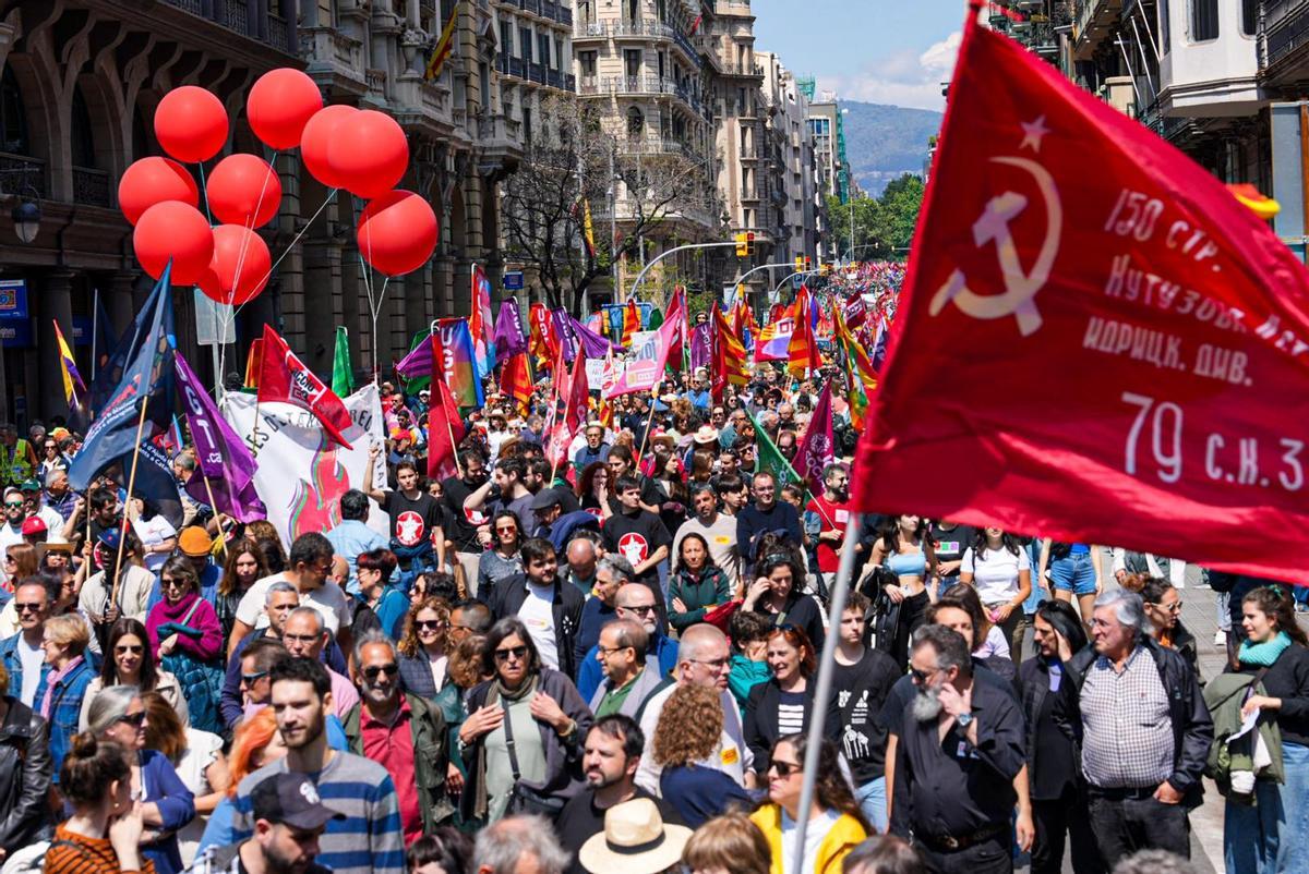 Celebración del 1 de Mayo en Barcelona