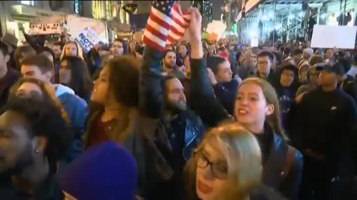 Protestes en ciutats dels EUA contra la victòria de Trump.