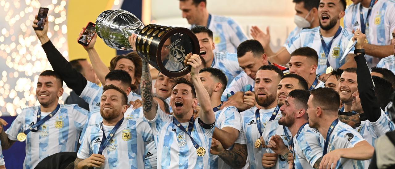 Argentina celebra la Copa América 2021