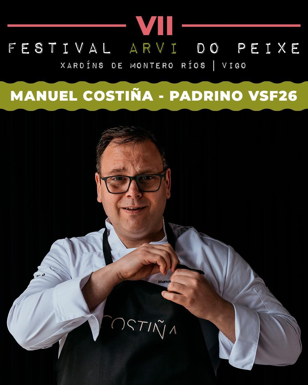 El chef Manuel Costiña será el padrino de Vigo SeaFest 2026.