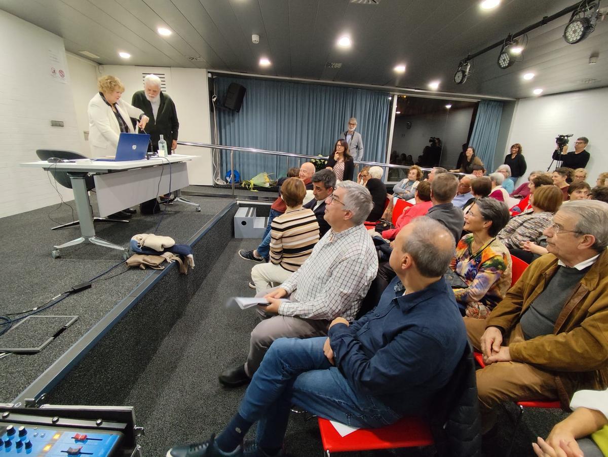 Anna Maria Velaz i Josep Ministral, en un moment de l'acte.