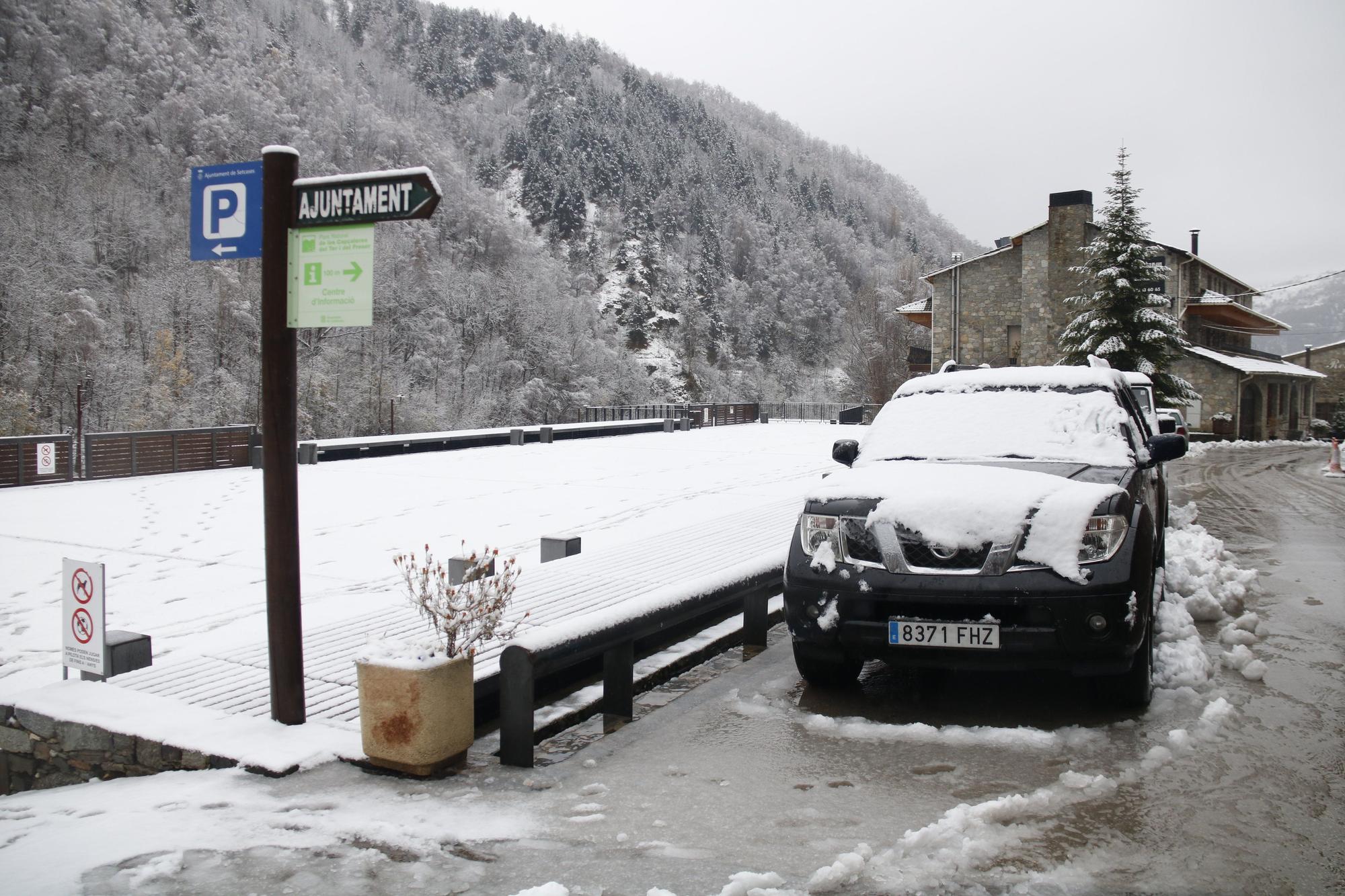 Primera nevada important de l'any al Pirineu gironí