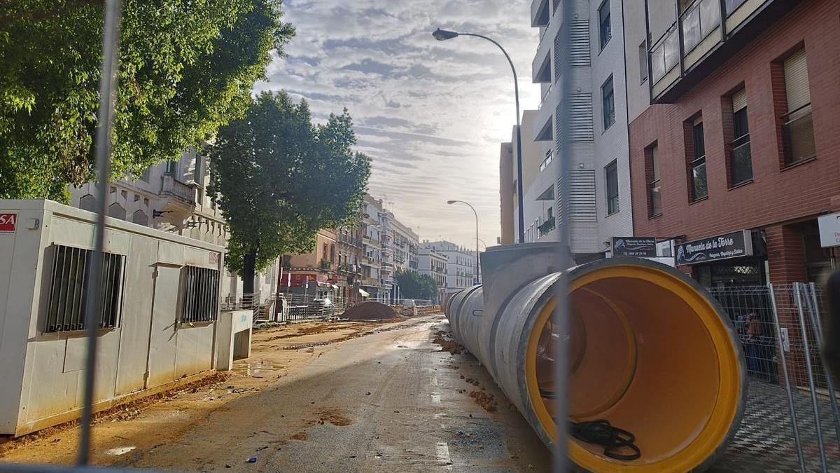 Obras de mejora de la calle Pagés del Corro, Triana, de Sevilla