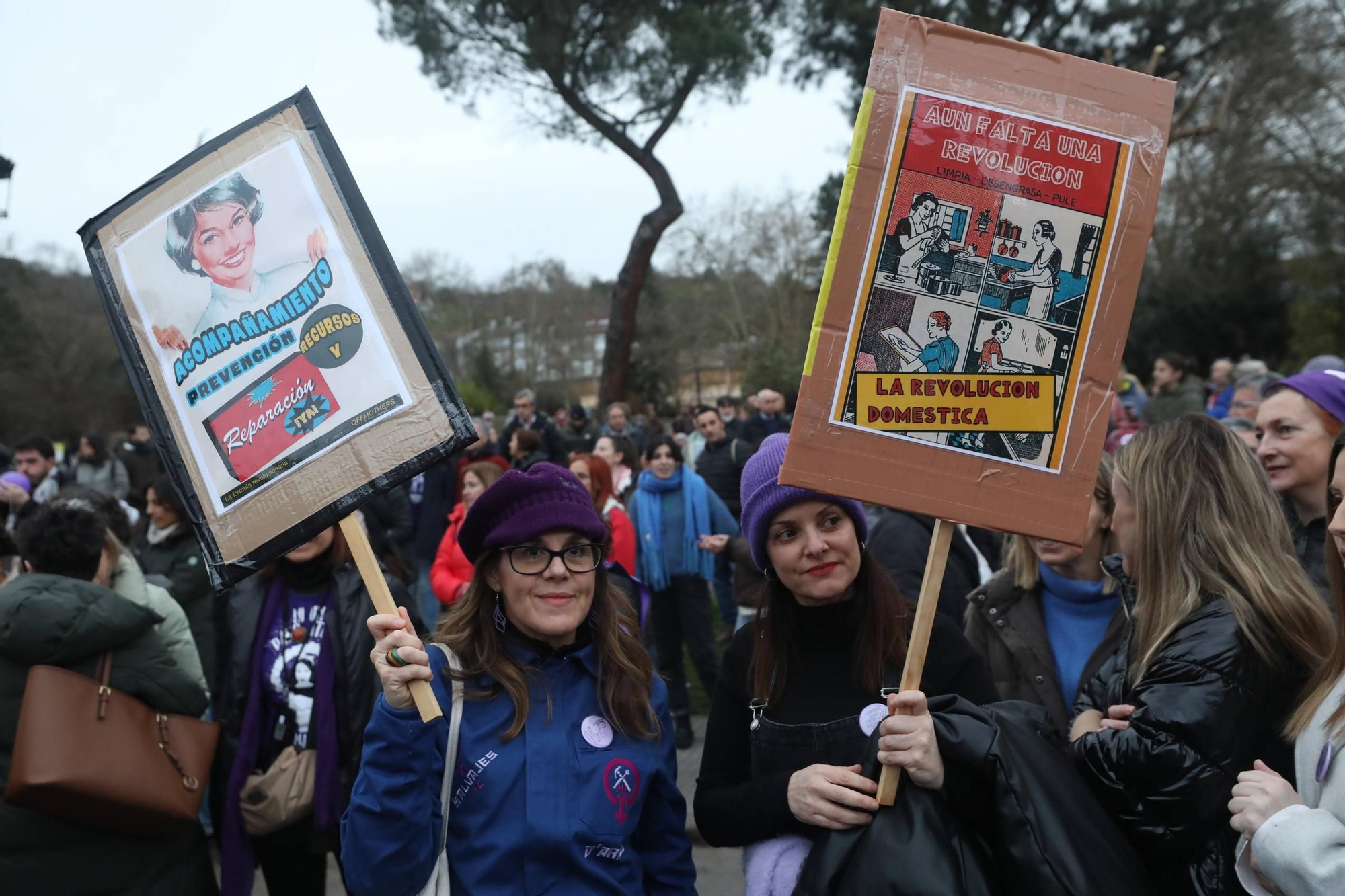 Así fue la manifestación del 8 M en Langreo