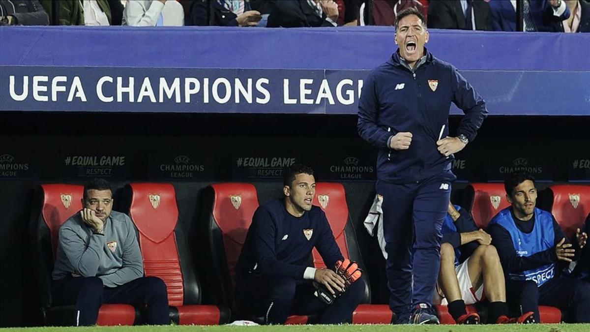 Eduardo Berizzo vibró con la remontada del Sevilla ante el Liverpool
