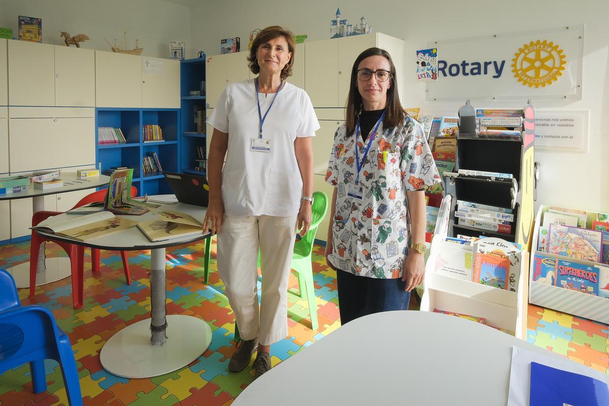 Isabel Valpuesta e Itahisa Viera, docentes del Hospital Materno-Infantil.
