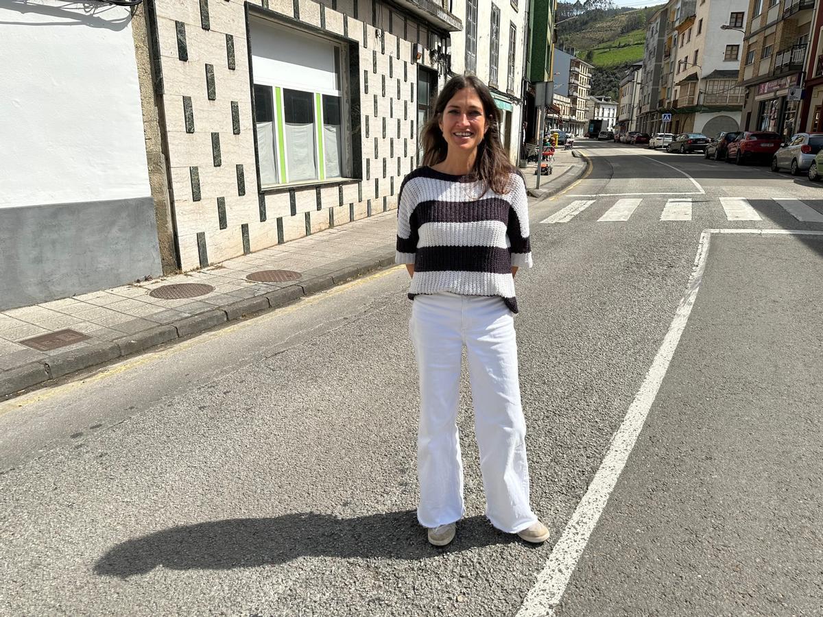 Nuria Santos en la travesía de Trevías.