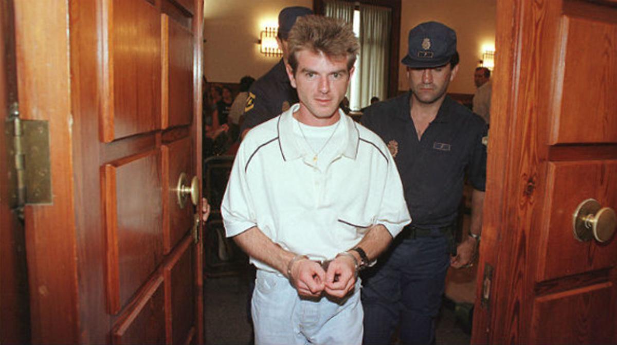 Miguel Ricart, condemnat pel triple assassinat d’Alcàsser, després d’una de les sessions del judici contra ell, el 1992.