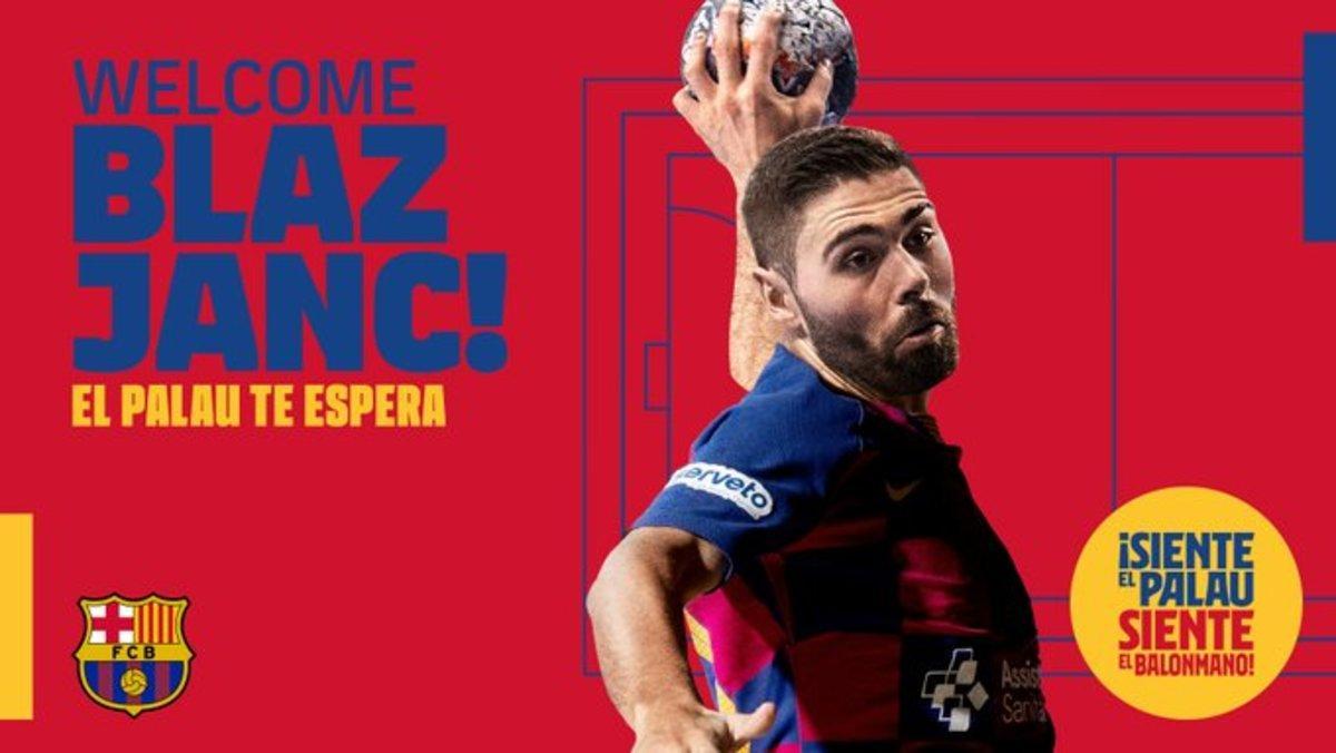 Blaz Janc reforzará el balonmano azulgrana en 2020