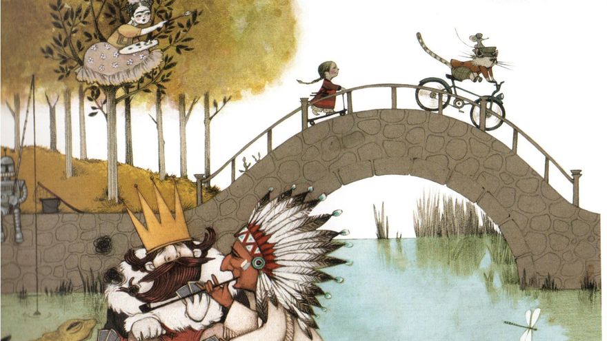 Fragmento de una de las ilustraciones que integran el libro de la editorial Thule ‘El sueño del caracol’, de Raquel Catalina y Carlos Ortín.
