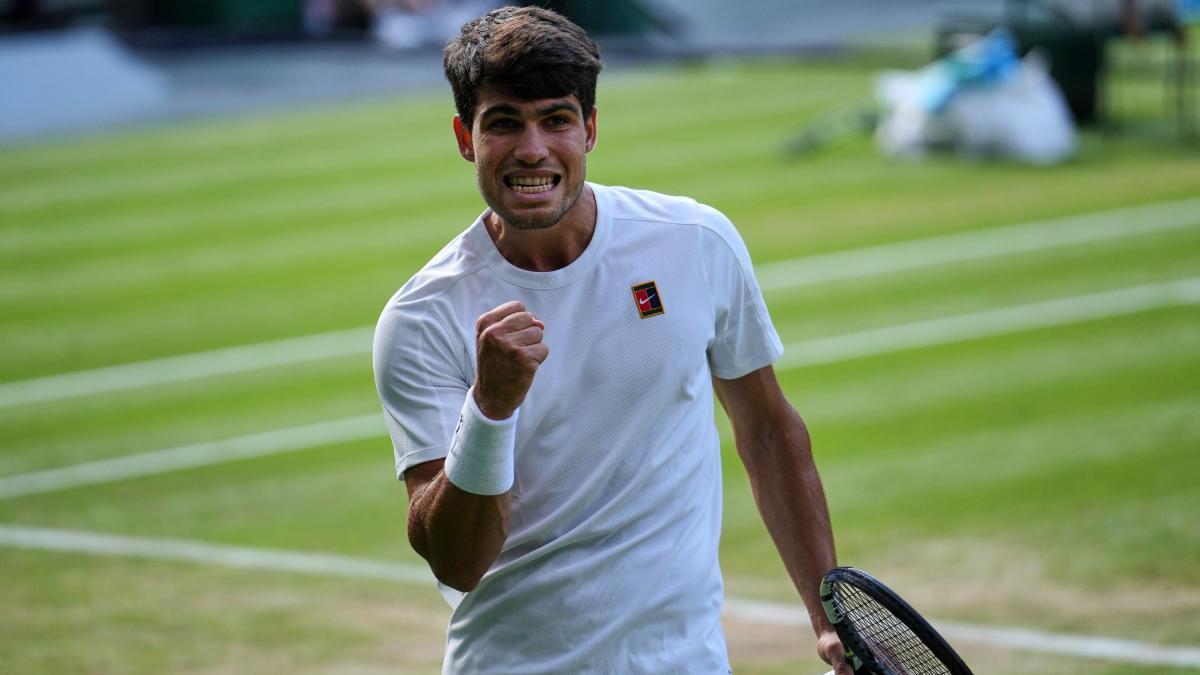 Alcaraz celebra ante Sinner