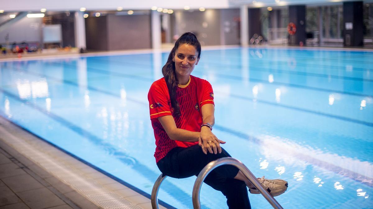 Andrea Fuentes, seleccionadora española de 'sincro', en el CAR de Sant Cugat.