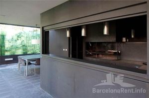 La zona de la barbacoa.
