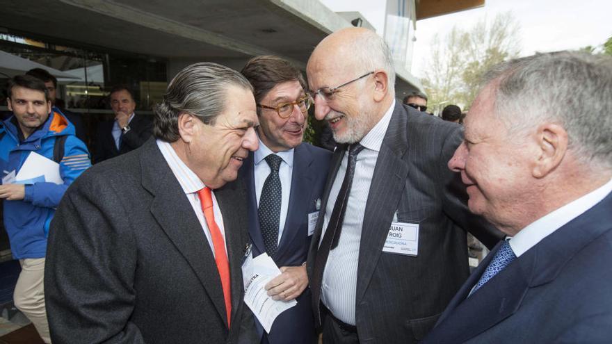 Boluda, Goirigolzarri y Juan Roig, en una imagen de archivo de la reunión que la patronal celebró en Murcia