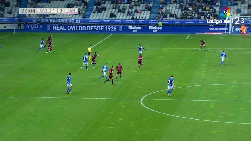 Así fue el gol del Oviedo ante el Tenerife