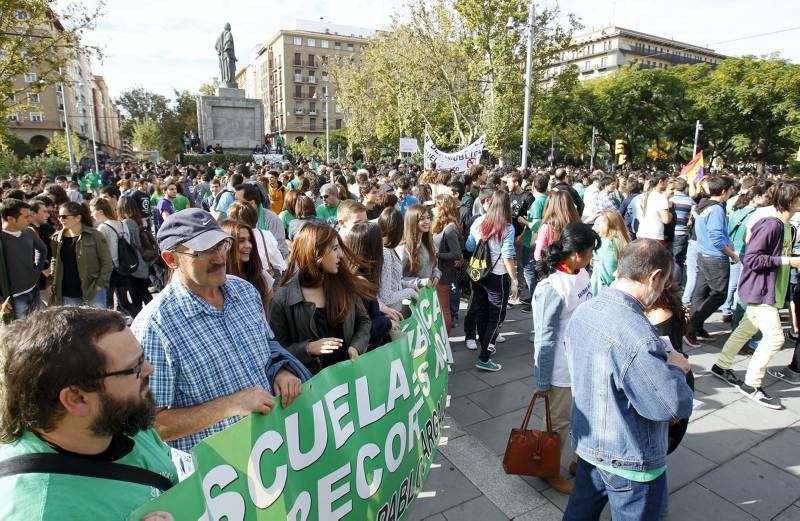 Fotogalería: Huelga educativa en Zaragoza