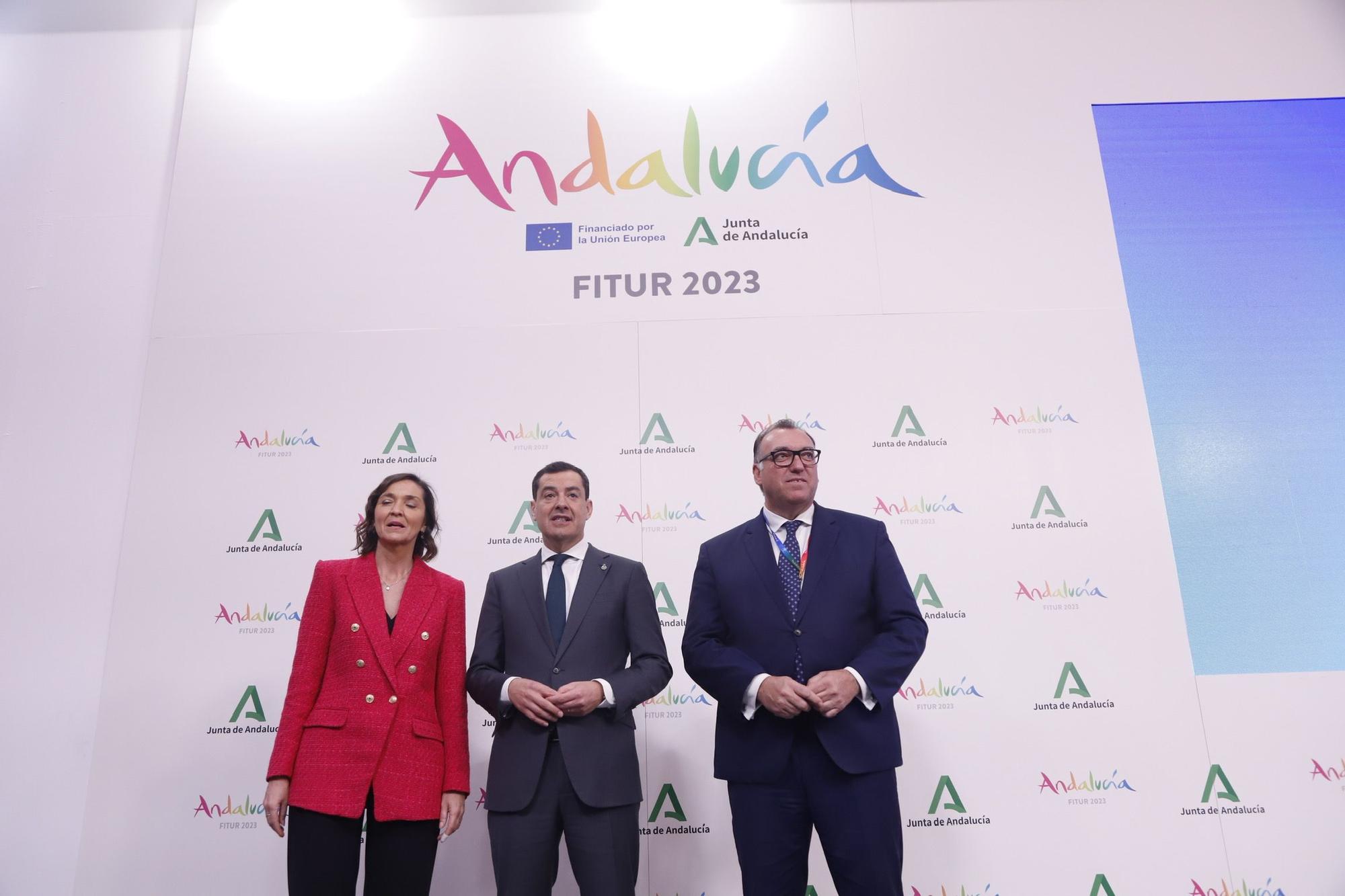 Inauguración del pabellón de Andalucía en la Feria de Turismo Fitur 2023