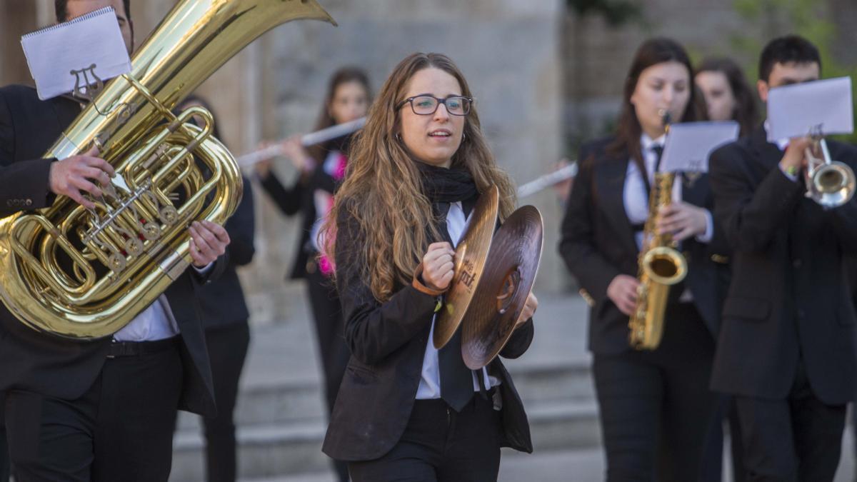 Banda de música en Fallas