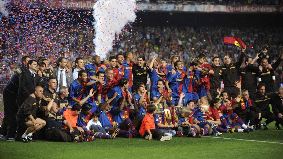 El Barça conquistó su quinto doblete en la temporada 2008/09, la del Sextete