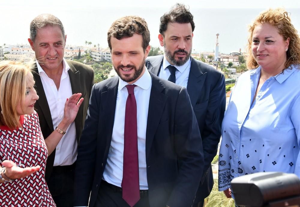 Encuentro de Pablo Casado (PP) con hoteleros en el sur de Gran Canaria