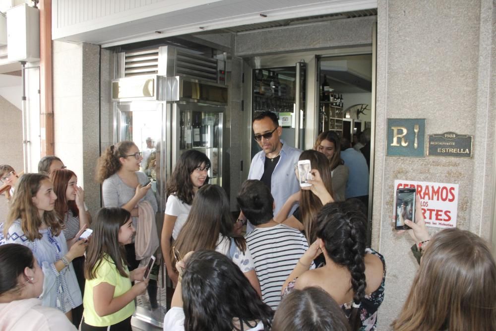 Risto Mejide y Laura Escanes, en Bueu