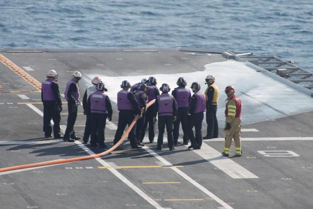 En la segunda jornada a bordo comienza el ejercicio Balearex-19, con un mar movidito y vientos que pusieron al límite la maniobrabilidad