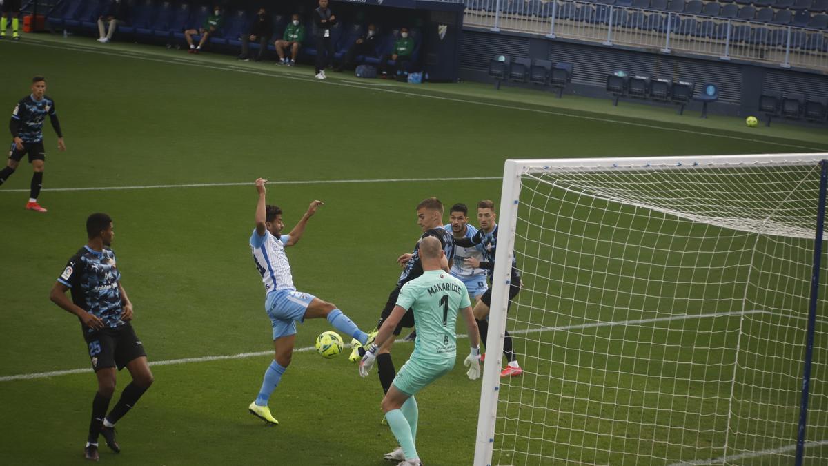 Partido de la Liga Smartbank entre el Málaga CF y el Almería