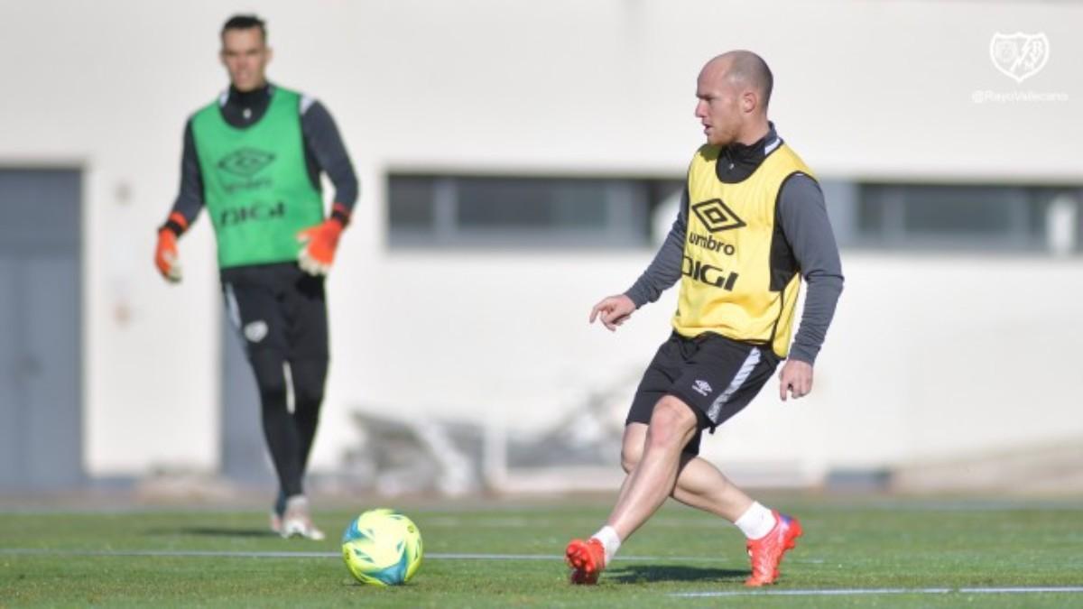 Isi Palazón durante el entrenamiento