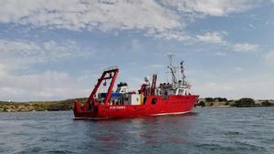 El buque oceanográfico del CSIC “ García del Cid “ en el que desapareció la mujer de Cangas do Morrazo Carmen Fernández, durante una campaña en 2023.