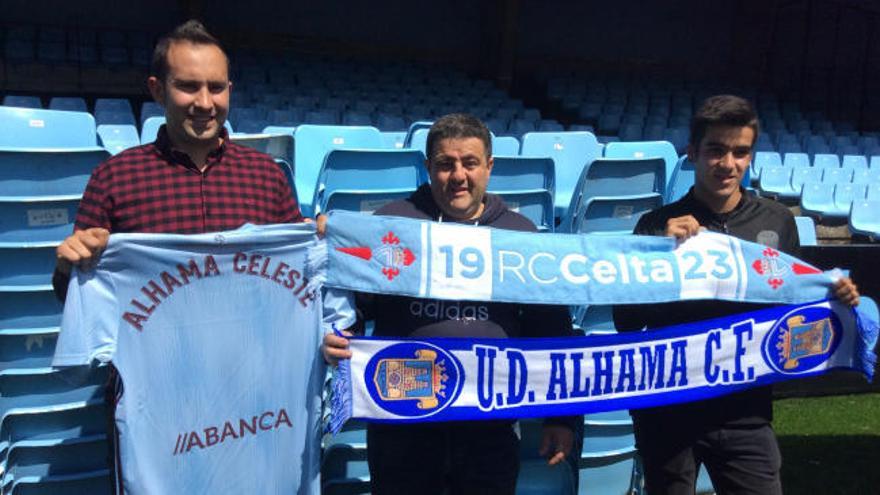 La UD Alhama, un equipo de Aragón llega a Vigo para recoger las butacas que el Celta le ha regalado