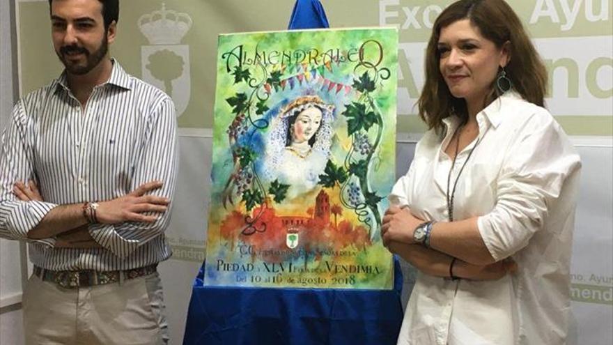 José Tomás Pérez, artista de Valencia del Ventoso, creador del cartel de las fiestas