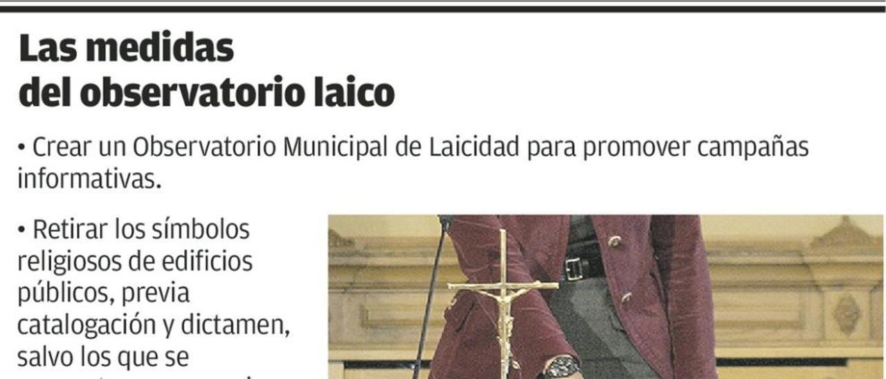 Oviedo abrirá una oficina de laicidad para buscar y retirar símbolos religiosos