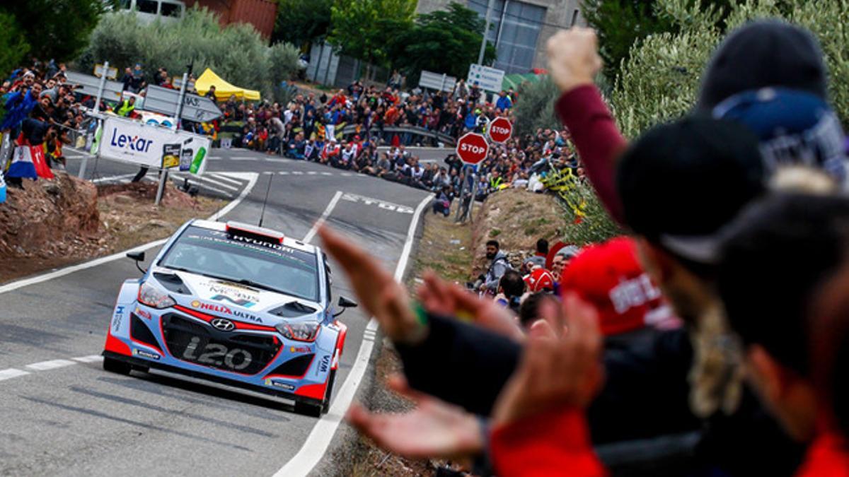 Dani Sordo, este sábado durante el RallyRACC