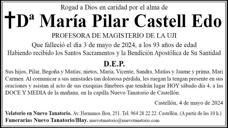 Dª María Pilar Castell Edo