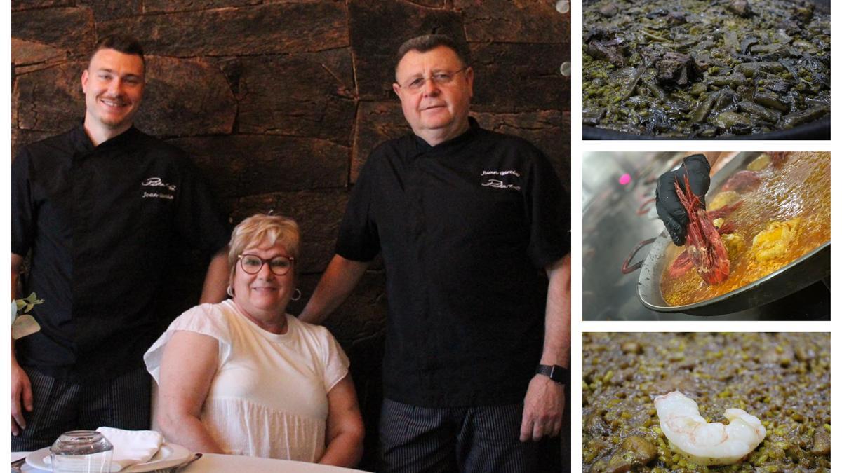 Joan y sus padres Juan y Pilar, principales artífices de los éxitos de un restaurante especializado en arroces en la puerta de la Serra d&#039;Espadà.