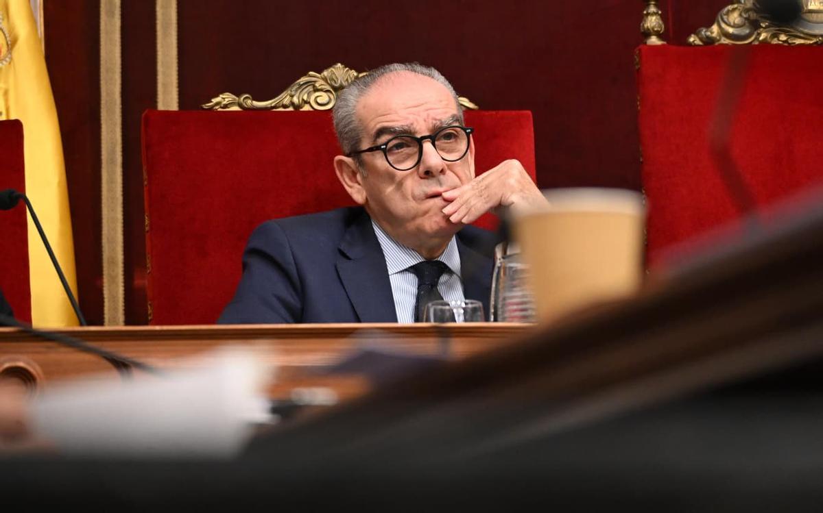 El concejal Francisco Soler, en el pleno celebrado este lunes.
