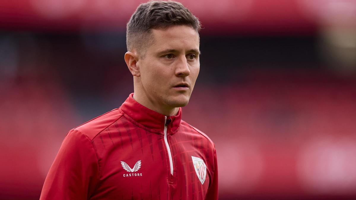 Ander Herrera, antes de un partido con el Athletic en esta temporada.