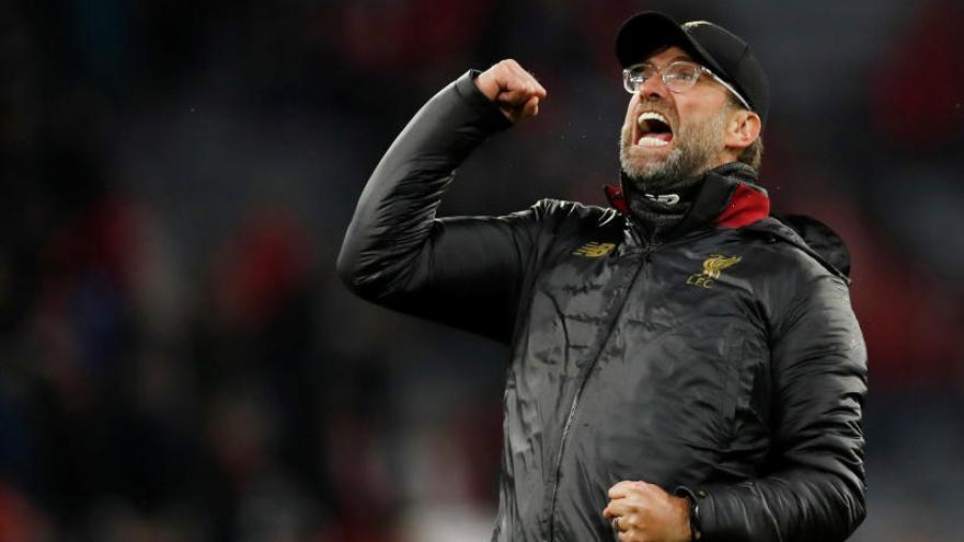 Klopp celebra un dels gols del seu equip