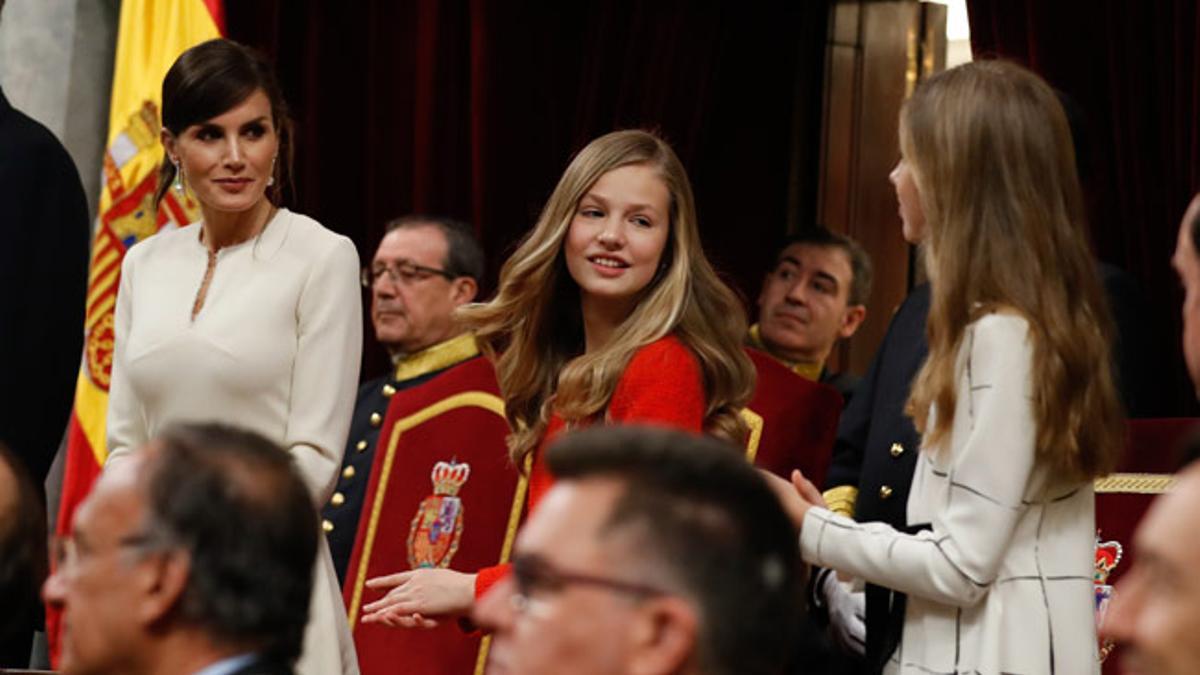 La reina Letizia, la princesa Leonor y la infanta Sofía