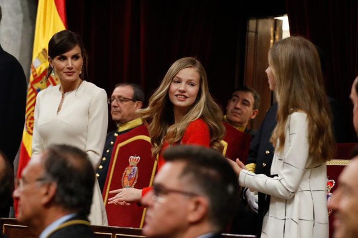 La reina Letizia, la princesa Leonor y la infanta Sofía