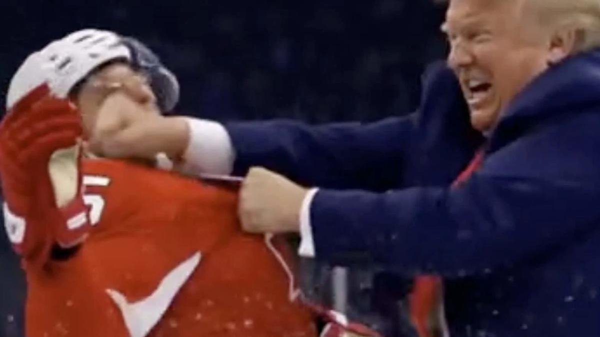 Captura de imagen del vídeo sobre Donald Trump creado con IA.