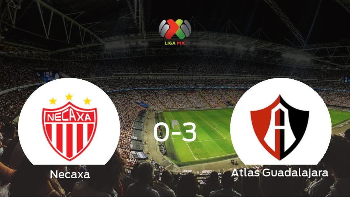Triunfo del Atlas Guadalajara tras golear 0-3 en el estadio del Necaxa