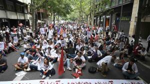 Huelga de médicos en el Hospital de la Santa Creu i Sant Pau
