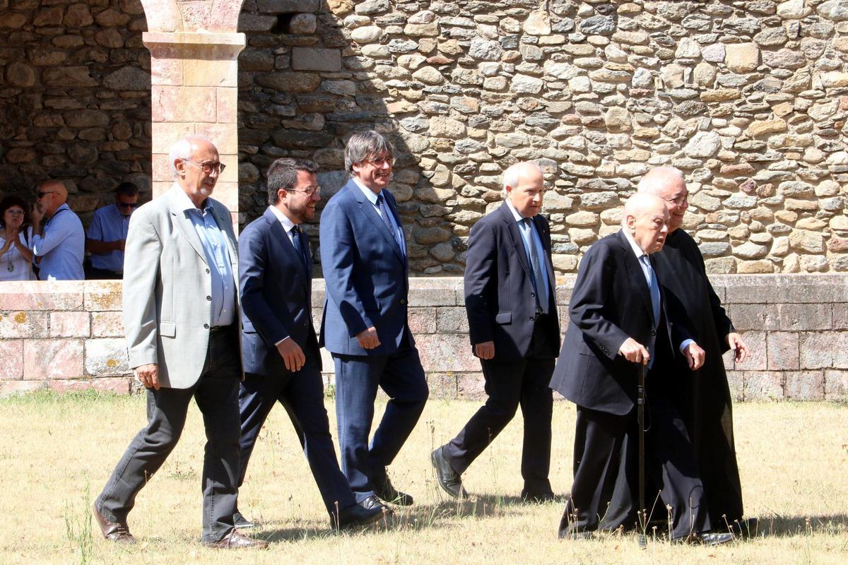 Puigdemont participa amb Aragonès, Torra, Montilla i Pujol en l’homenatge a Pau Casals a la Catalunya Nord