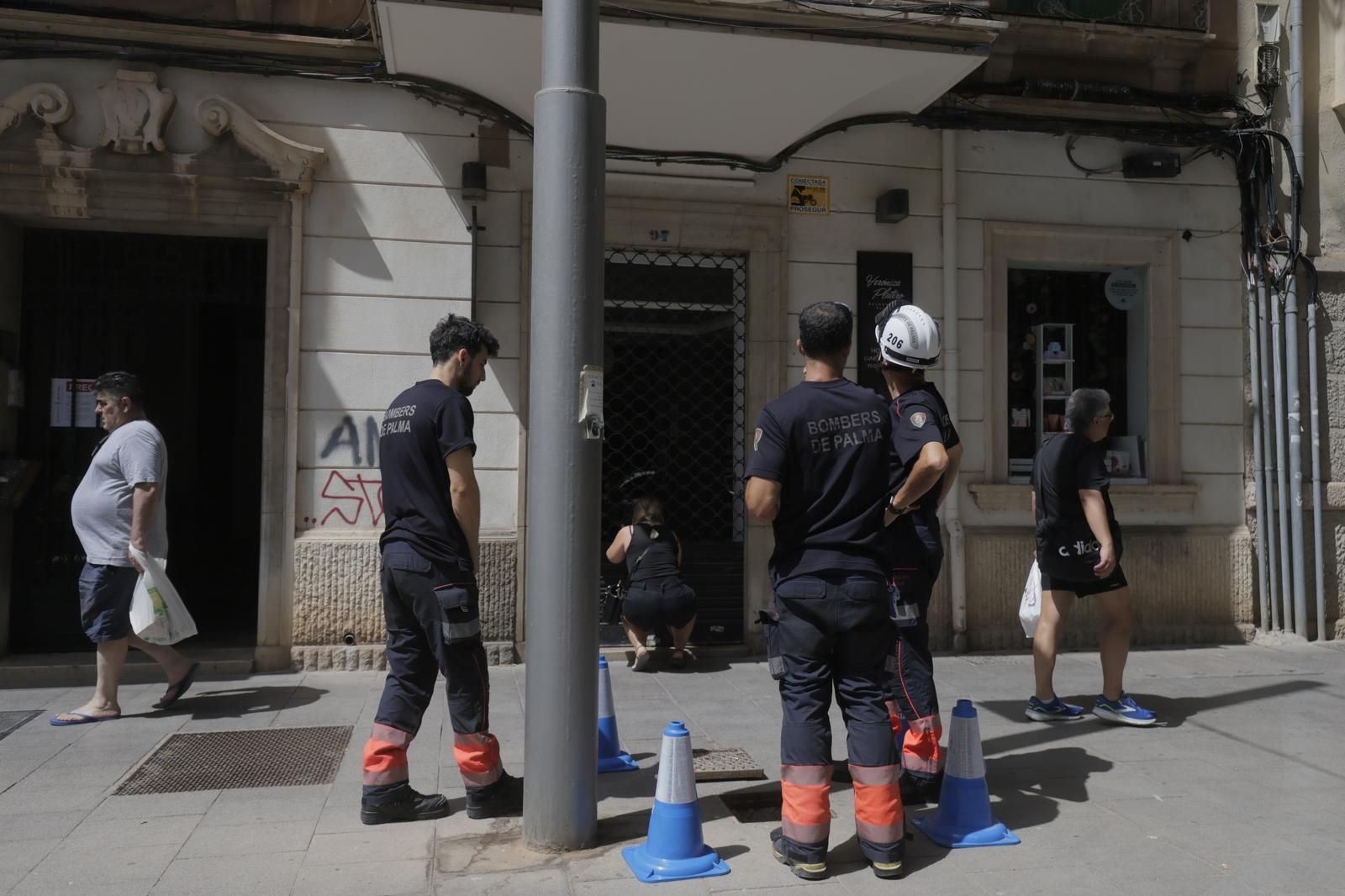 Derrumbe de un edificio en la calle Blanquerna de Palma