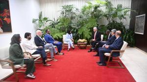 El presidente Díaz-Canel recibe a dos congresistas norteamericanos